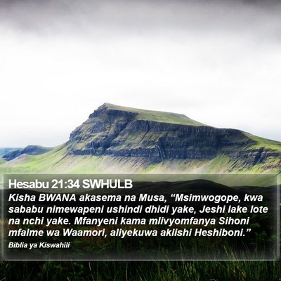 Hesabu 21:34 SWHULB Bible Verse Image