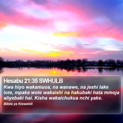 Hesabu 21:35 SWHULB Bible Verse Image