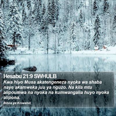 Hesabu 21:9 SWHULB Bible Verse Image