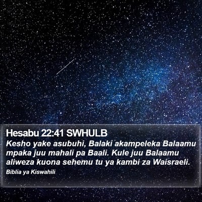 Hesabu 22:41 SWHULB Bible Verse Image
