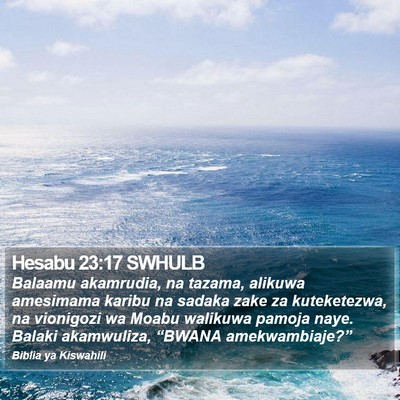 Hesabu 23:17 SWHULB Bible Verse Image