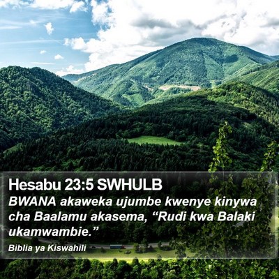 Hesabu 23:5 SWHULB Bible Verse Image