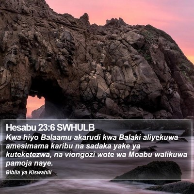 Hesabu 23:6 SWHULB Bible Verse Image