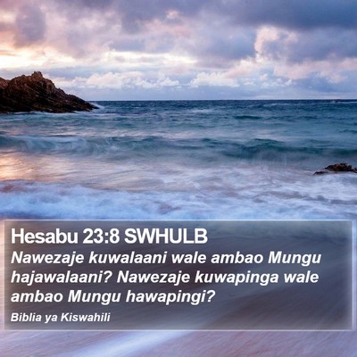 Hesabu 23:8 SWHULB Bible Verse Image
