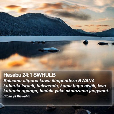 Hesabu 24:1 SWHULB Bible Verse Image