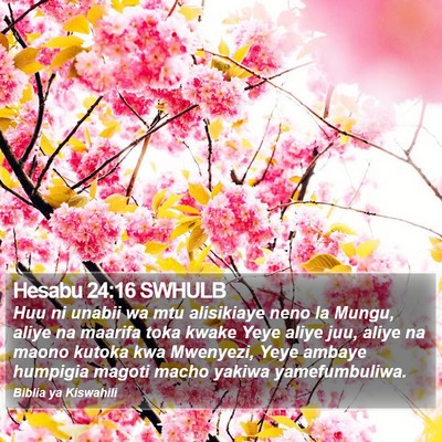 Hesabu 24:16 SWHULB Bible Verse Image