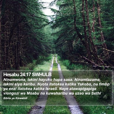 Hesabu 24:17 SWHULB Bible Verse Image