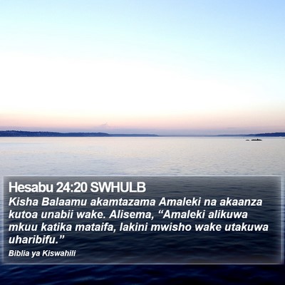 Hesabu 24:20 SWHULB Bible Verse Image