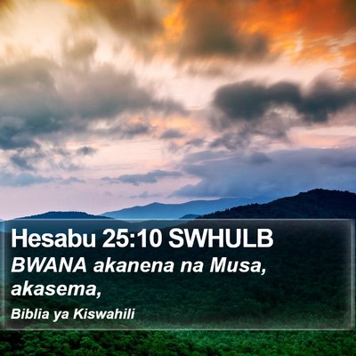 Hesabu 25:10 SWHULB Bible Verse Image