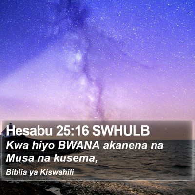 Hesabu 25:16 SWHULB Bible Verse Image