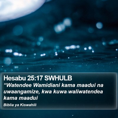 Hesabu 25:17 SWHULB Bible Verse Image