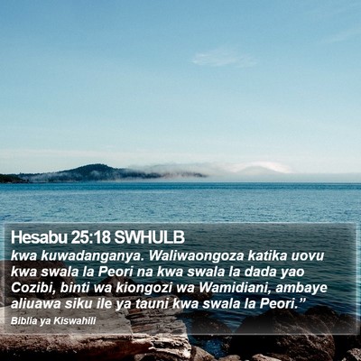 Hesabu 25:18 SWHULB Bible Verse Image