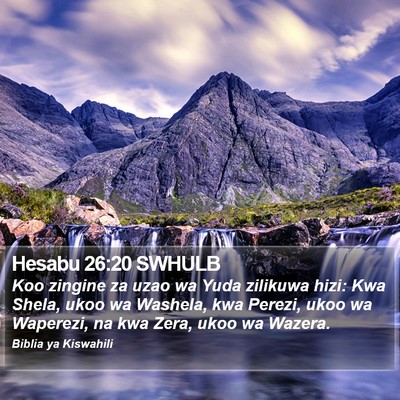 Hesabu 26:20 SWHULB Bible Verse Image