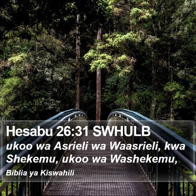 Hesabu 26:31 SWHULB Bible Verse Image