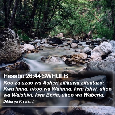 Hesabu 26:44 SWHULB Bible Verse Image