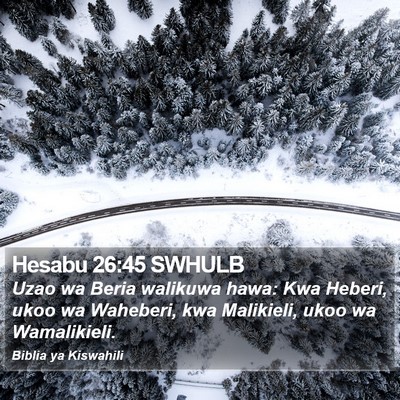 Hesabu 26:45 SWHULB Bible Verse Image