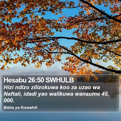 Hesabu 26:50 SWHULB Bible Verse Image