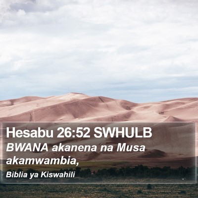 Hesabu 26:52 SWHULB Bible Verse Image