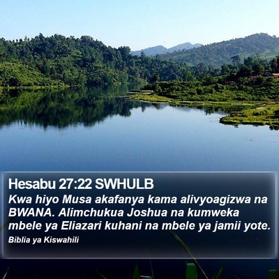 Hesabu 27:22 SWHULB Bible Verse Image