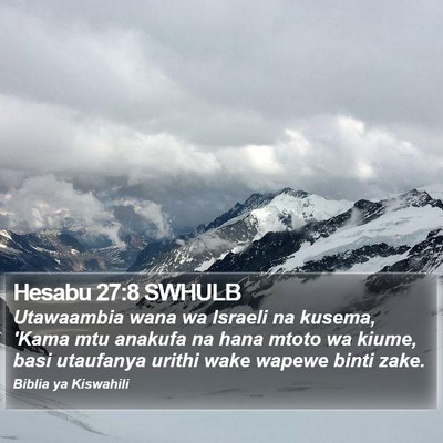 Hesabu 27:8 SWHULB Bible Verse Image