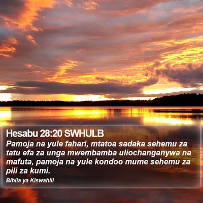 Hesabu 28:20 SWHULB Bible Verse Image