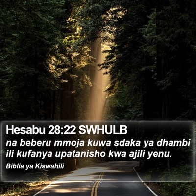 Hesabu 28:22 SWHULB Bible Verse Image