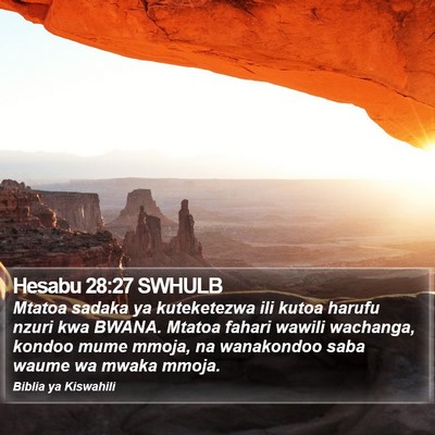 Hesabu 28:27 SWHULB Bible Verse Image