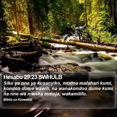 Hesabu 29:23 SWHULB Bible Verse Image