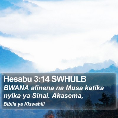 Hesabu 3:14 SWHULB Bible Verse Image