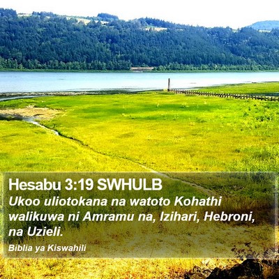 Hesabu 3:19 SWHULB Bible Verse Image
