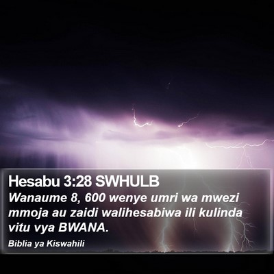 Hesabu 3:28 SWHULB Bible Verse Image
