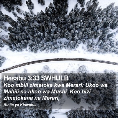 Hesabu 3:33 SWHULB Bible Verse Image