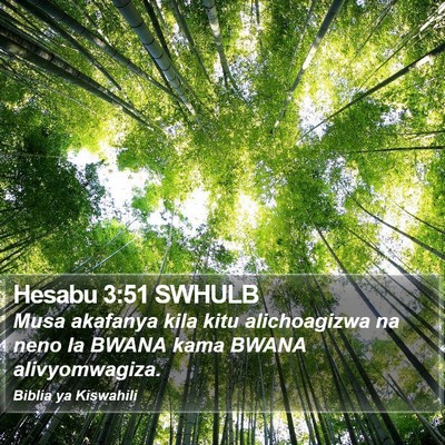 Hesabu 3:51 SWHULB Bible Verse Image