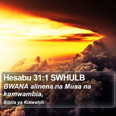 Hesabu 31:1 SWHULB Bible Verse Image