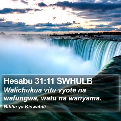 Hesabu 31:11 SWHULB Bible Verse Image