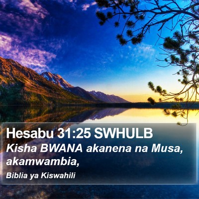 Hesabu 31:25 SWHULB Bible Verse Image