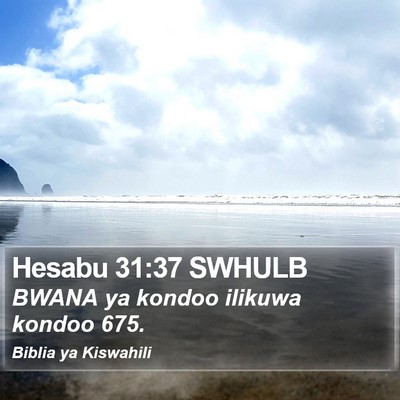 Hesabu 31:37 SWHULB Bible Verse Image