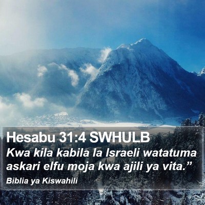 Hesabu 31:4 SWHULB Bible Verse Image