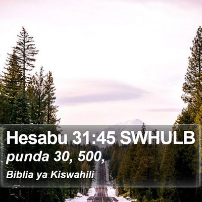 Hesabu 31:45 SWHULB Bible Verse Image