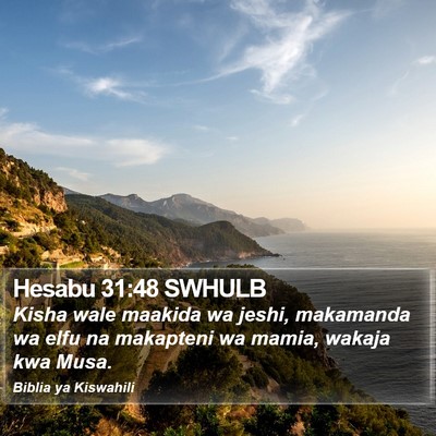 Hesabu 31:48 SWHULB Bible Verse Image