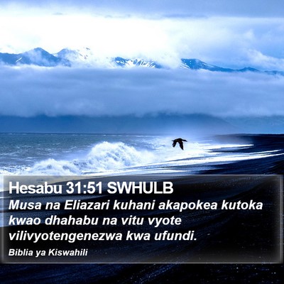 Hesabu 31:51 SWHULB Bible Verse Image