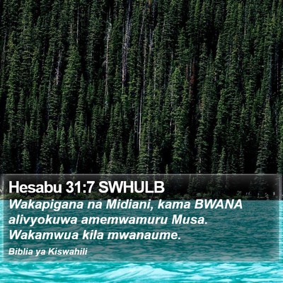 Hesabu 31:7 SWHULB Bible Verse Image