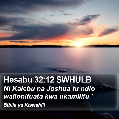 Hesabu 32:12 SWHULB Bible Verse Image