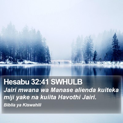 Hesabu 32:41 SWHULB Bible Verse Image