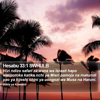 Hesabu 33:1 SWHULB Bible Verse Image