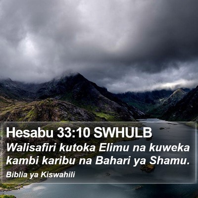 Hesabu 33:10 SWHULB Bible Verse Image