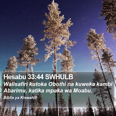 Hesabu 33:44 SWHULB Bible Verse Image
