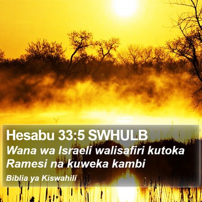 Hesabu 33:5 SWHULB Bible Verse Image