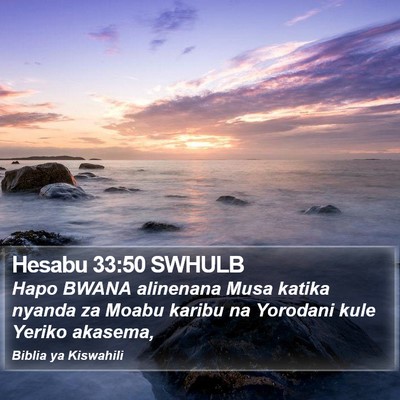 Hesabu 33:50 SWHULB Bible Verse Image