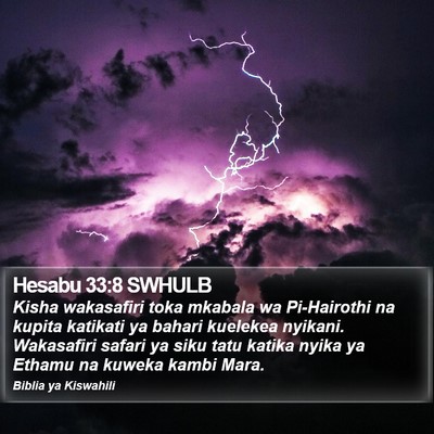 Hesabu 33:8 SWHULB Bible Verse Image